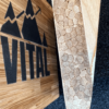 bamboo slant board chopstick detail