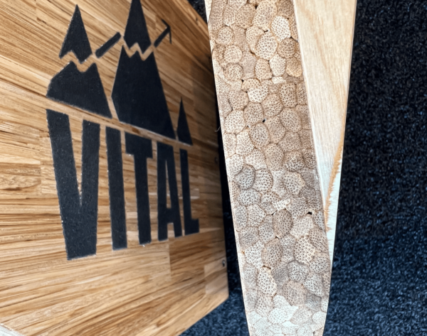 bamboo slant board chopstick detail