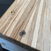 bamboo slant board gold screws detail