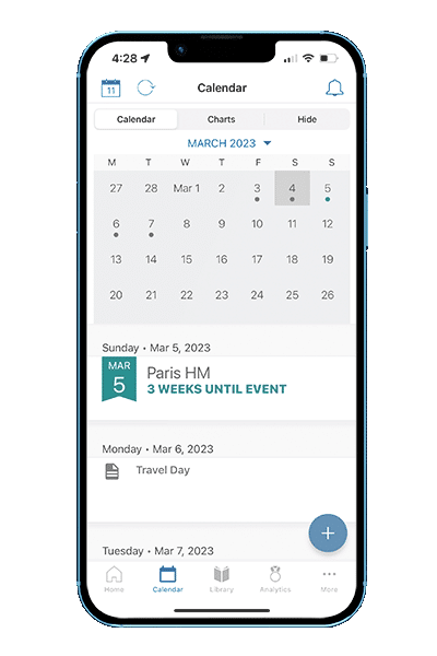 2 Endurance Iphone Mockups Training Peaks app screen to help plan for race day