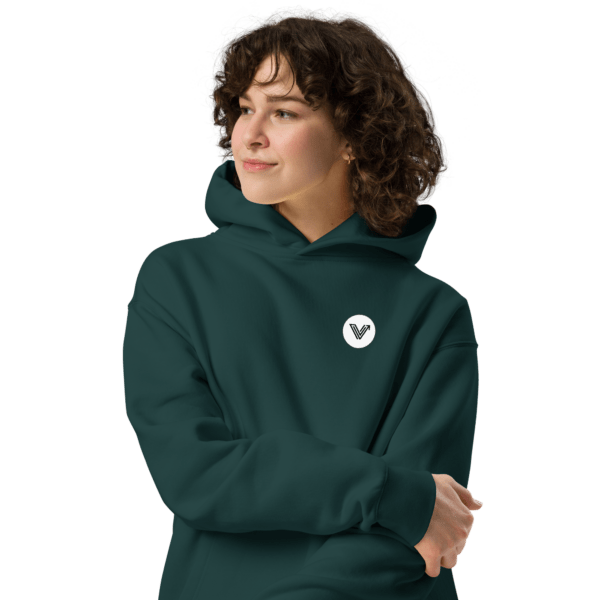 Pine Green Long Oversized Hoodie - Image 8