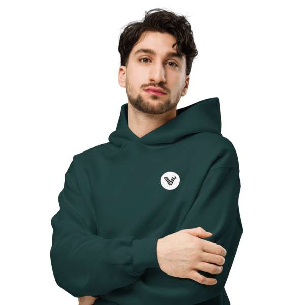 Pine Green Long Oversized Hoodie - Image 7