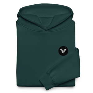 pine green unisex oversized hoodie black logo