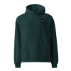 pine green unisex oversized hoodie black logo