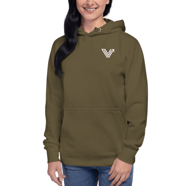 olive green vital drawstring hoodie