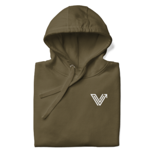 olive green vital drawstring hoodie