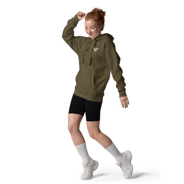 olive green vital drawstring hoodie