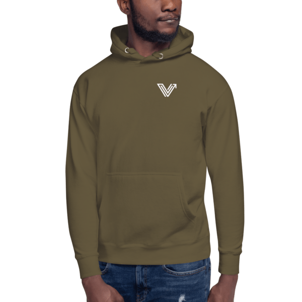 olive green vital drawstring hoodie