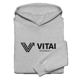 grey horizontal logo hoodie vital
