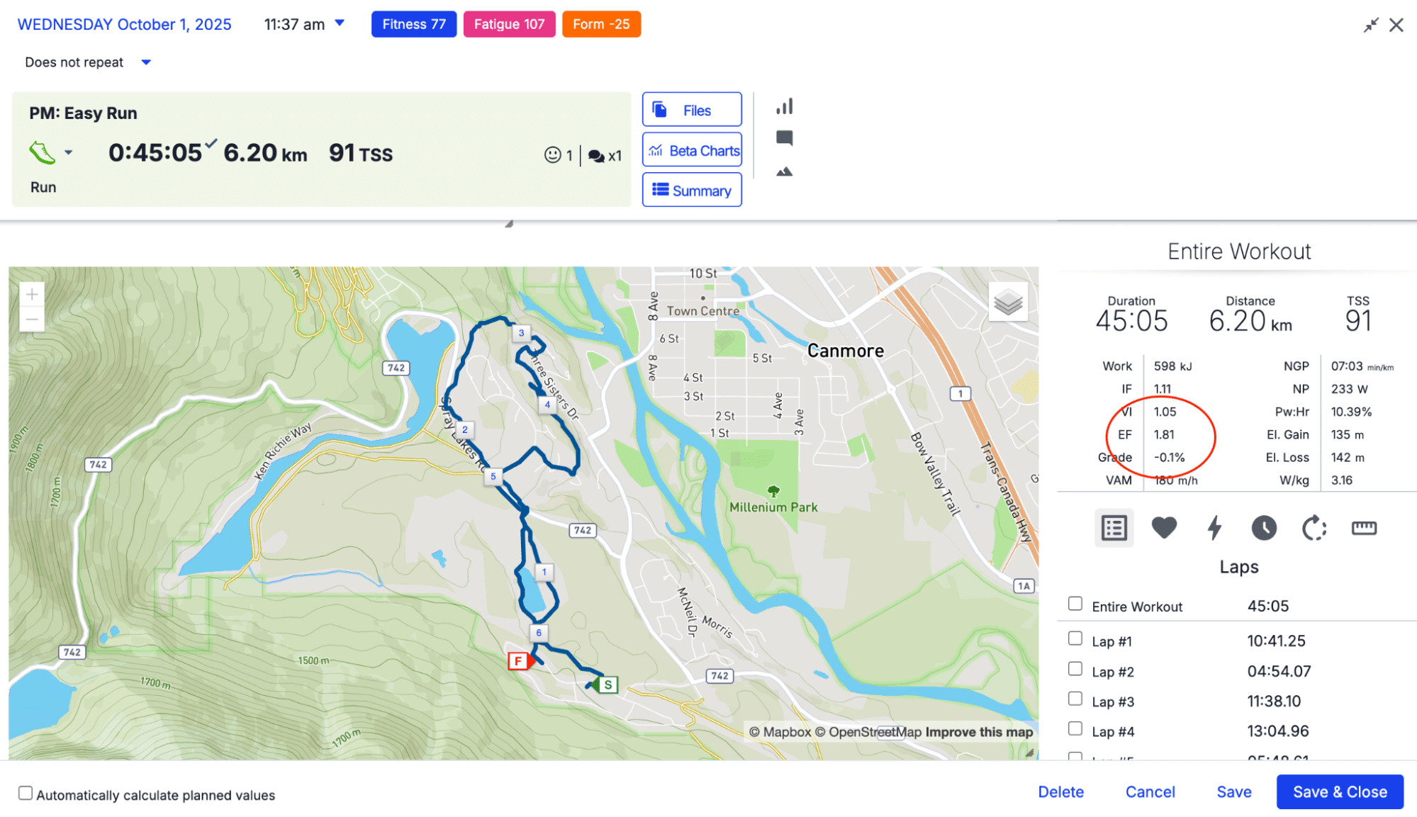 training peaks dashboard